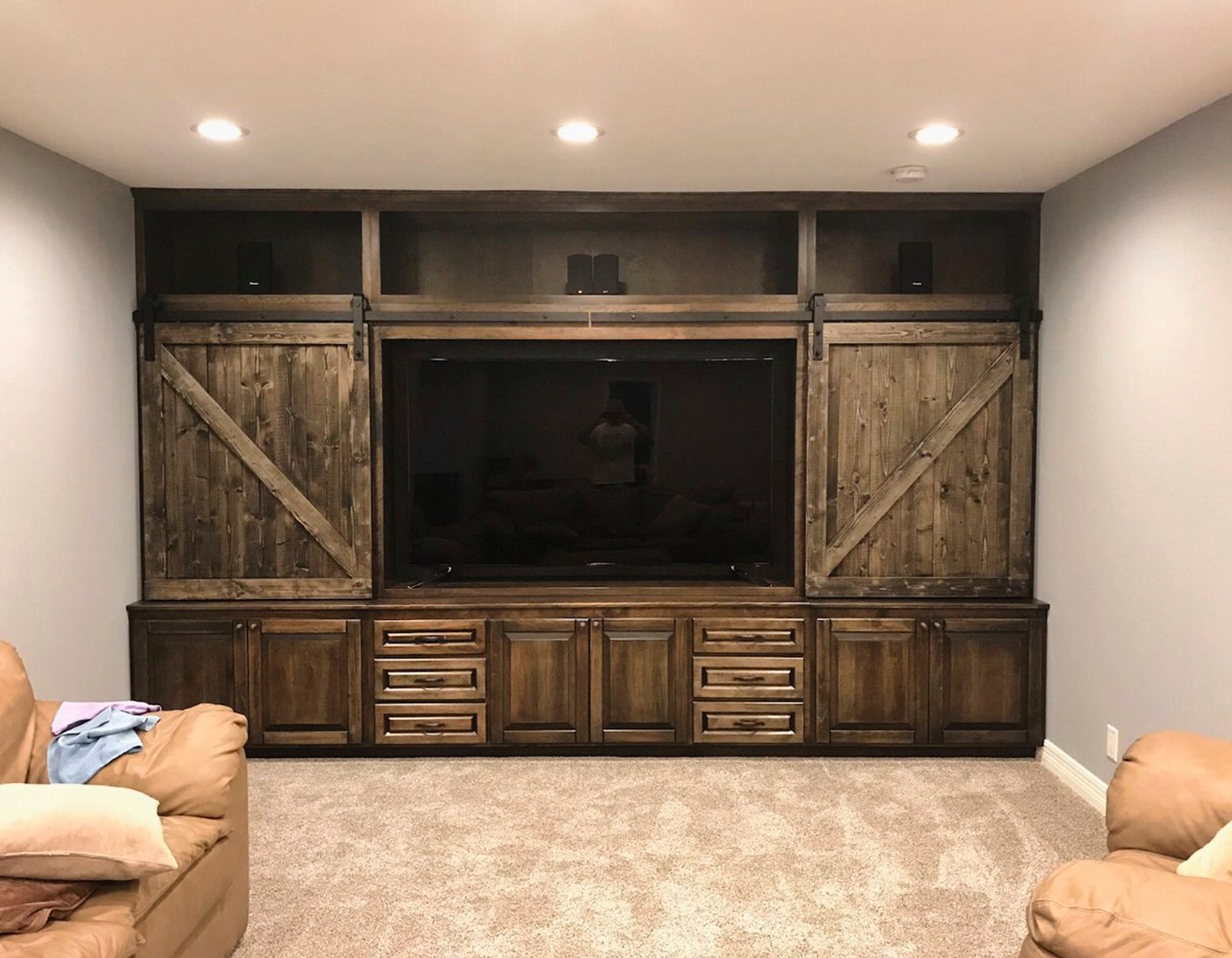 Rustic built deals in entertainment center